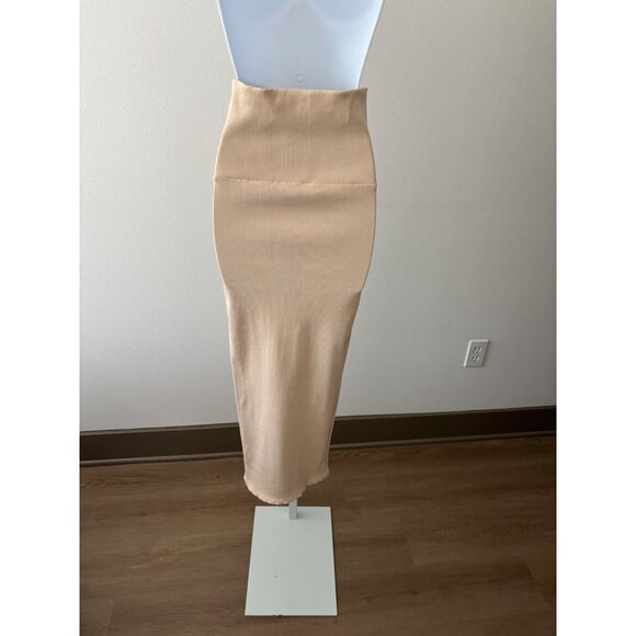 NWT Pencil Skirt Medium BodyCon High Waist Ribbed Clean Girl Old Money Romantic - Picture 3 of 13